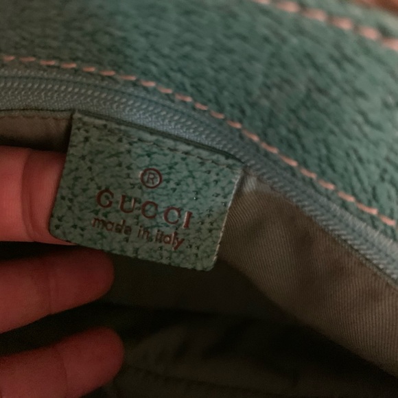 Gucci Canvas/Leather Flap Satchel Limited Turqu - Picture 9 of 12